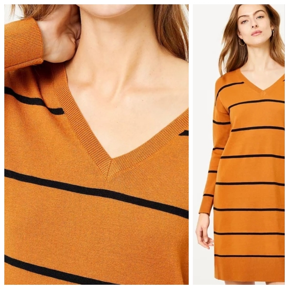 NWT Loft Striped Sweater Dress
